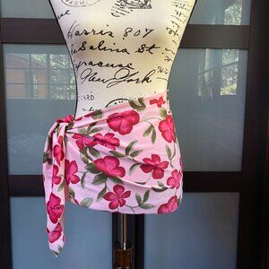 Lips Beach Wrap Swimsuit Coverup Short Skirt